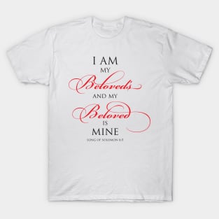 Song of Solomon 6:3 - Black with Red T-Shirt